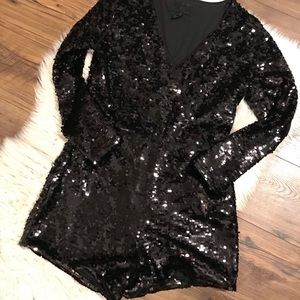 Black sequin romper size 12